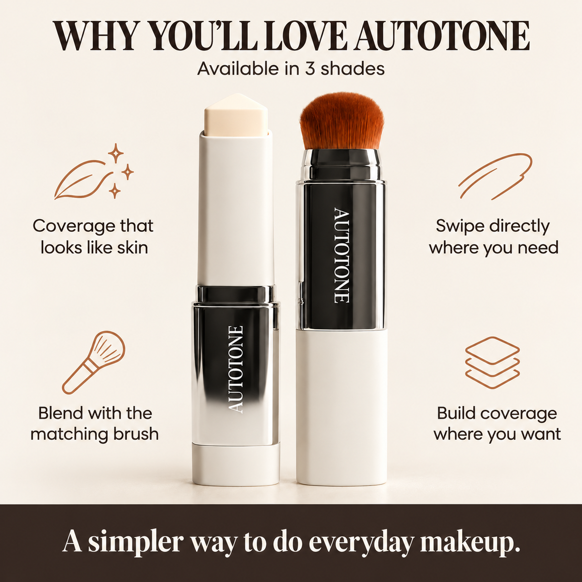 NALURA AutoTone Foundation Stick