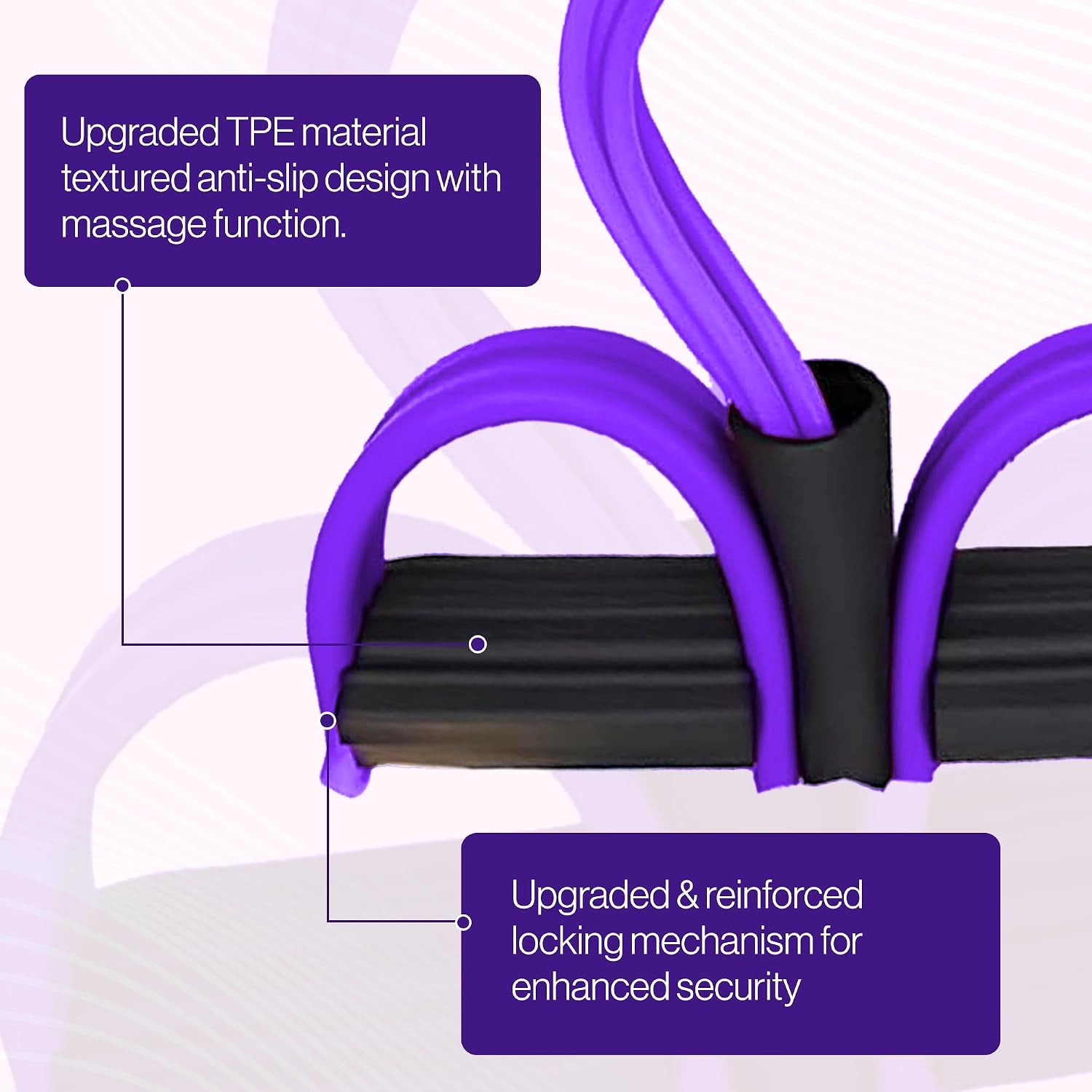 Pedal Resistance Band with Handle, 6 Tube Multifunction Foot Pedal Resistance Band, Arm & Waist Training Tummy Trimmer Ab Workout Equipment for Home Gym Men Women